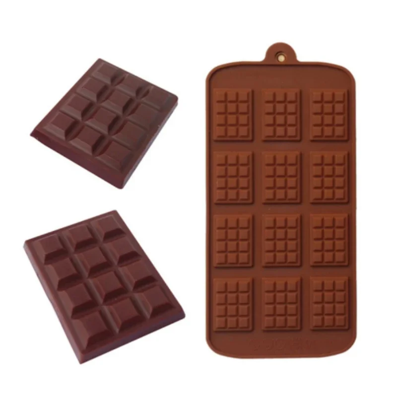 Molde de gel de sílice para Chocolate, herramientas de decoración de pasteles, fácil de desmontar, moldes cuadrados de silicona de alta calidad,