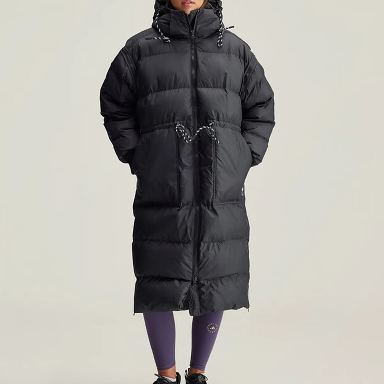 Adidas genuine new women's long warm outdoor loose cotton clothing IX3081