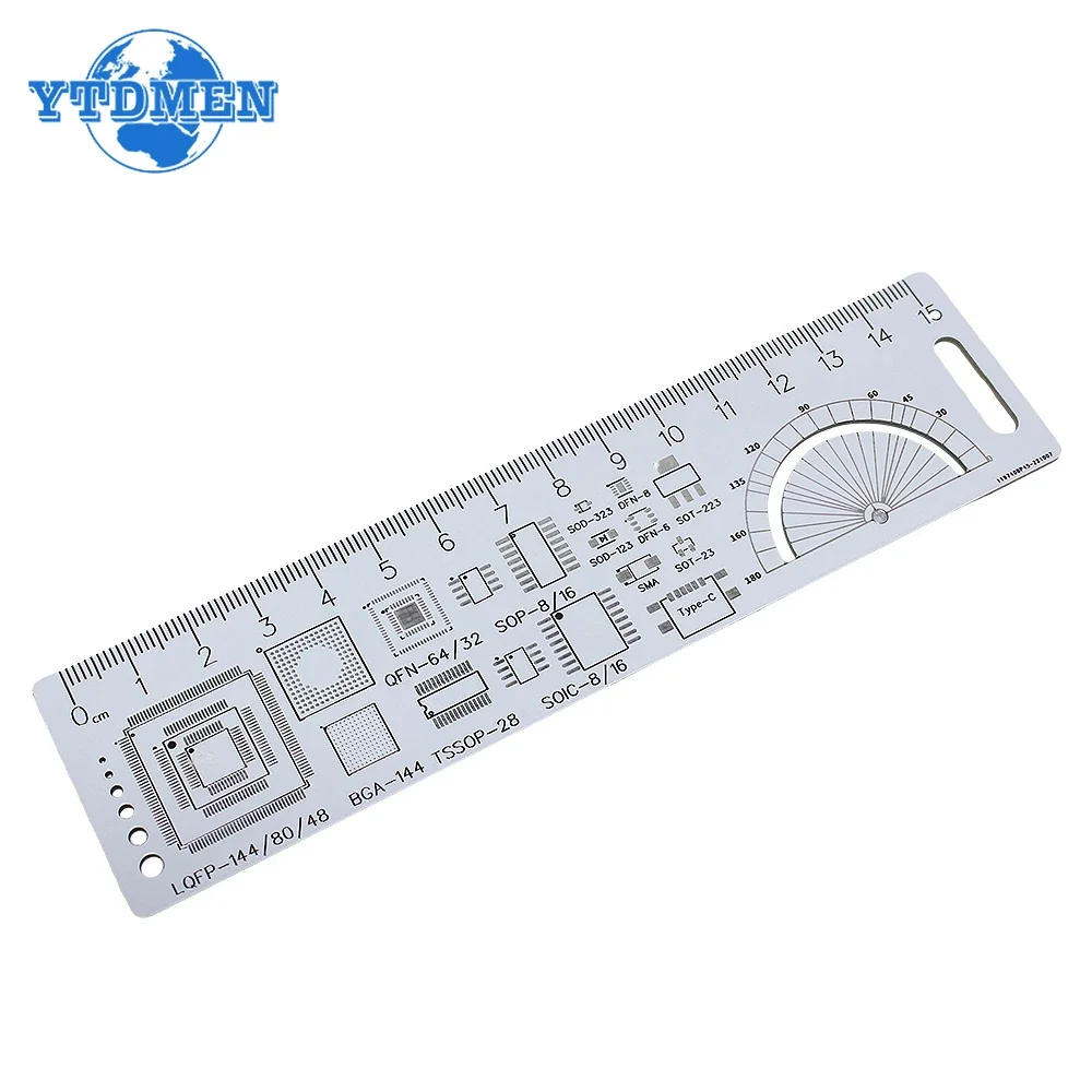 PCB Ruler for Electronic Engineers 15cm 20cm 25cm PCB Reference Ruler Multi-functional Measuring Tool