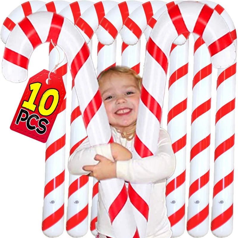 10/1PCS Large Christmas Candy Cane Balloons Inflatable Ballo