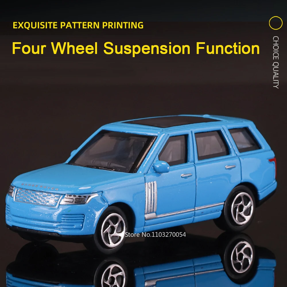 1:64 Land Rover Range Rover Miniature Model Alloy Diecast Car Toys Four Wheel Suspension Wheels Slide Forward Vehices Boys Gifts