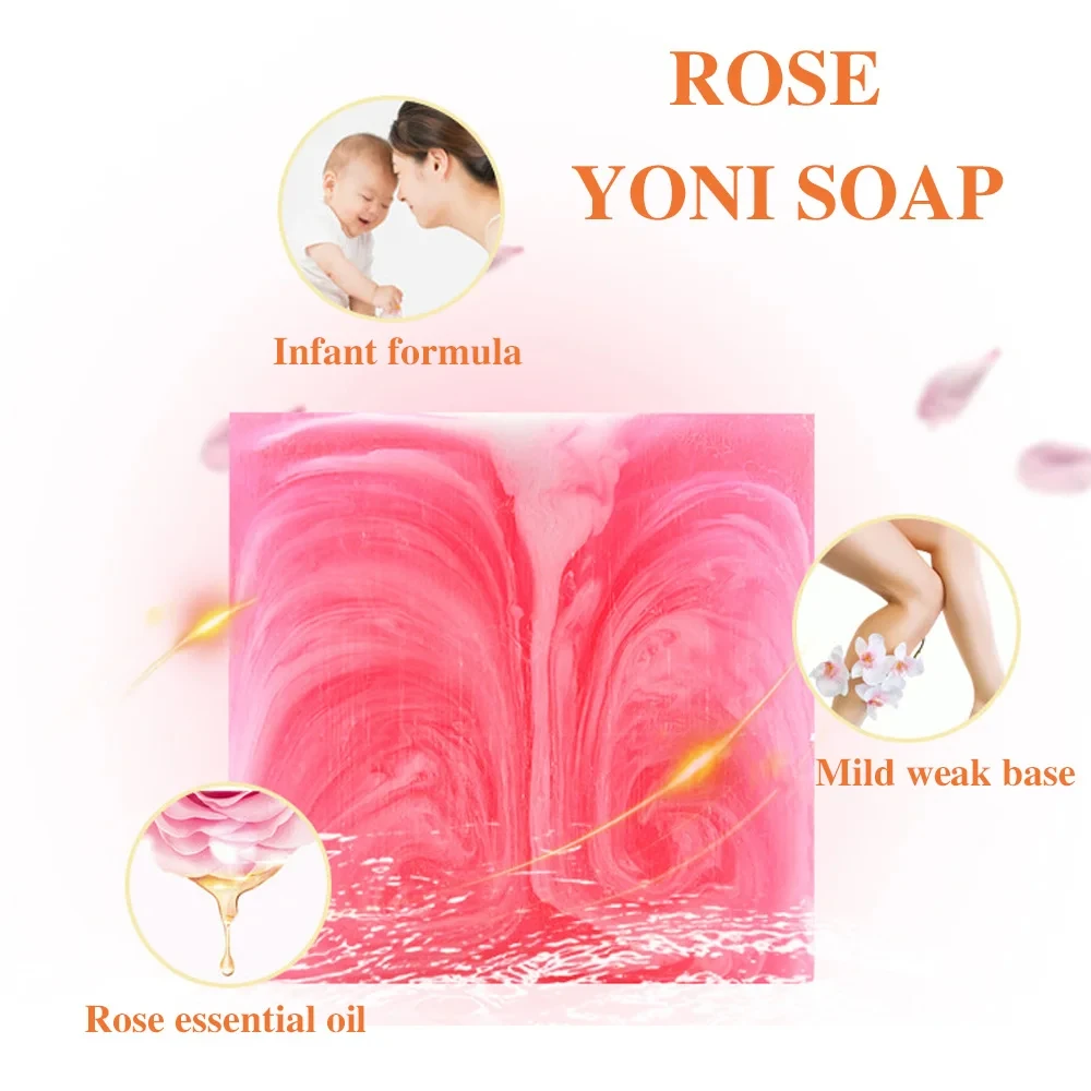 2 Pcs Organic Lavender and Rose Yoni Soap Bars For Women Handmade Vagina Wash Soap Natural Feminine Wash Vaginal Deodorants Care