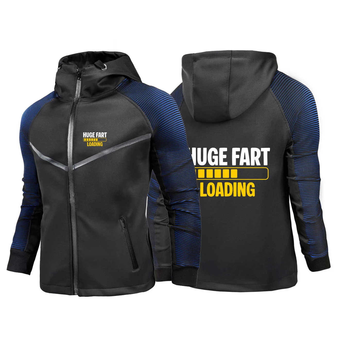 Huge Fart Loading Logo Print 2026 Spring And Autumn Racing Suit Long Sleeved Men's Top Stand Up Collar Zipper Jacket Coat