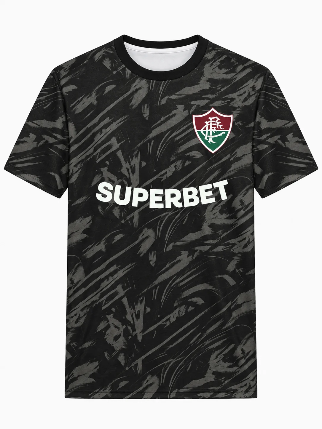 Fluminense 26-27 Heim-Fußballtrikot Grün-Kastanienbraun Gestreift Herren V-Ausschnitt Kurzarm Fußballspiel Training – Detail 6