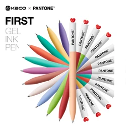 2pcs KACO x PANTONE Annual Representative Color Creative Gel Pen Set First Kwaii Love Signature Canetas For Students Office Art