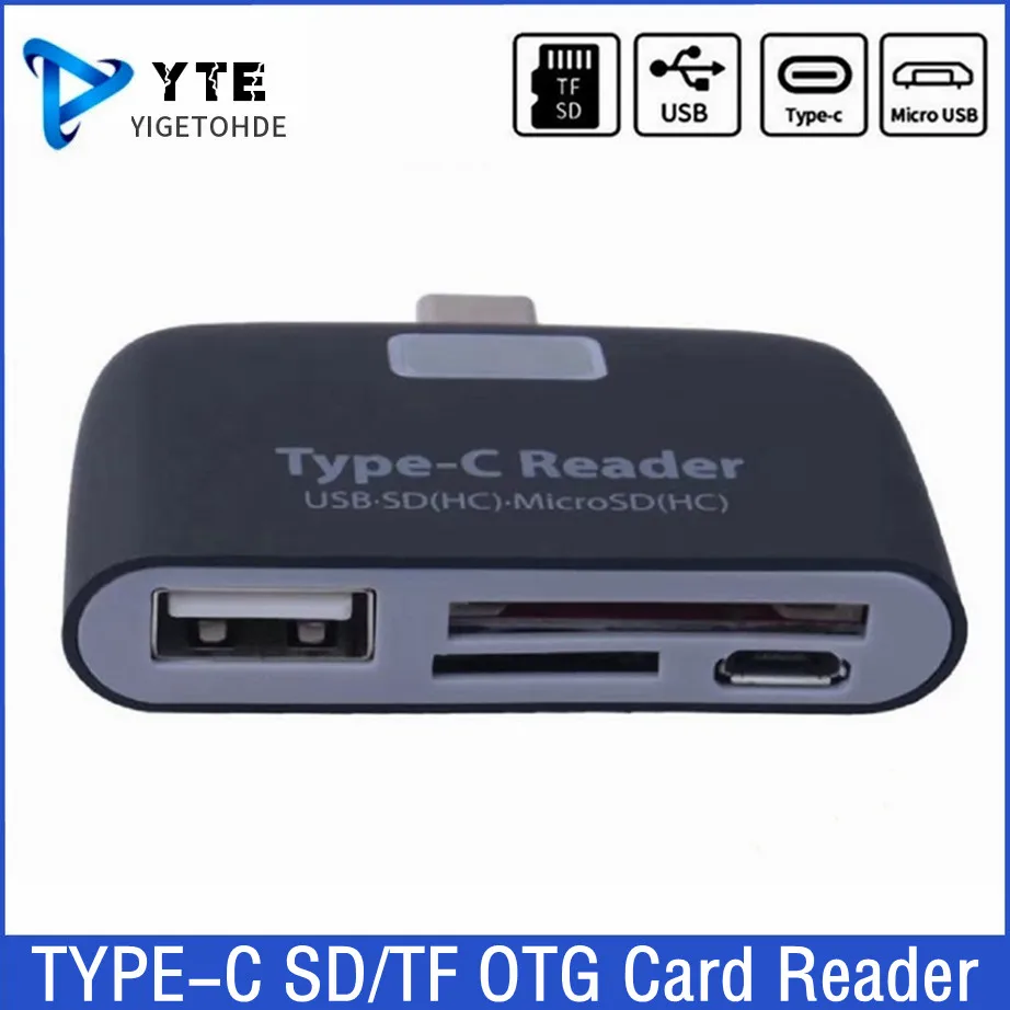 USB 3.1 TYPE-C Card Reader USB-C To USB 2.0 SD/Micro SD/TF OTG Card Adapter For PC Laptop Phone Multifunction Converter