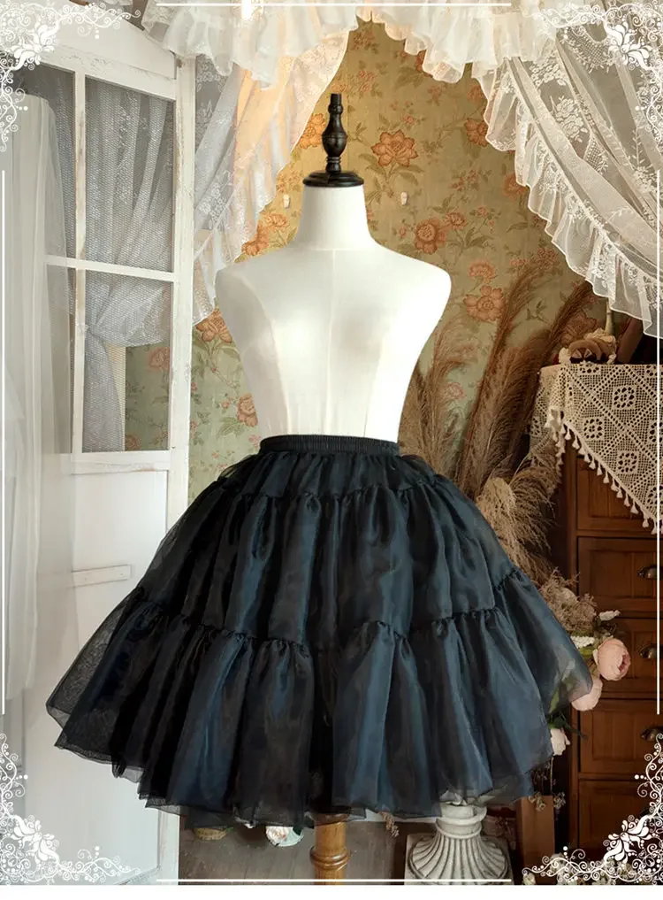 45Cm Geweld Crinoline Dagelijkse Lolita Super Pluizige Zachte Sluier Pettiskirt Slip Jurk Trouwjurk Zonder Been Ondersteuning Zittende Lolita