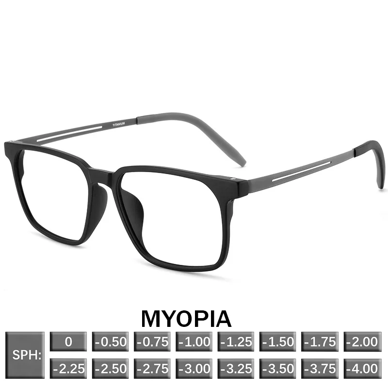 

New Titanium Myopia Glasses Men TR90 Prescription Eyeglass Frame Optical Lenses with Recipe Anti Blue Ray