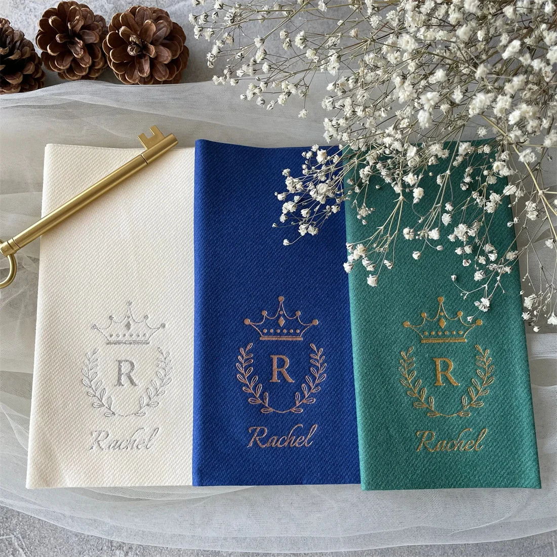 Monogrammed Napkin with Minimalist Design for Wedding