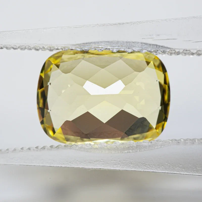 Lab Grown Yellow Colour Sapphire Rectangular Cushion Shape VVS1 Charms DIY Jewelry Making Material Selectable AGL Certificate