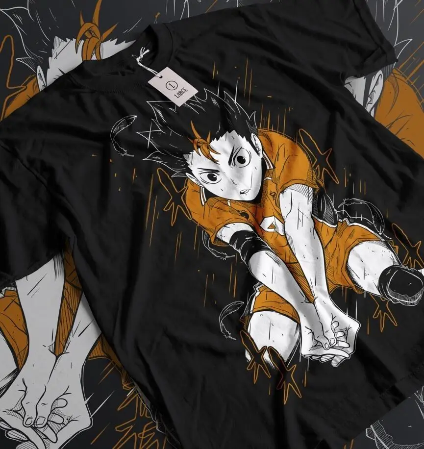 Nishinoya Manga Strip Haikyuu Haikyu Anime Camiseta unisex Todos los tamaños 100 algodón