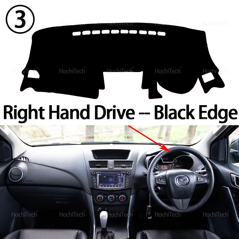 For Mazda BT50 UP UR 2012 2013 2014 2015 20126 2017 2018 2019 Auto Dashboard Cover Dash Mat Board Pad Carpet Dashmat Anti-UV Mat image 3