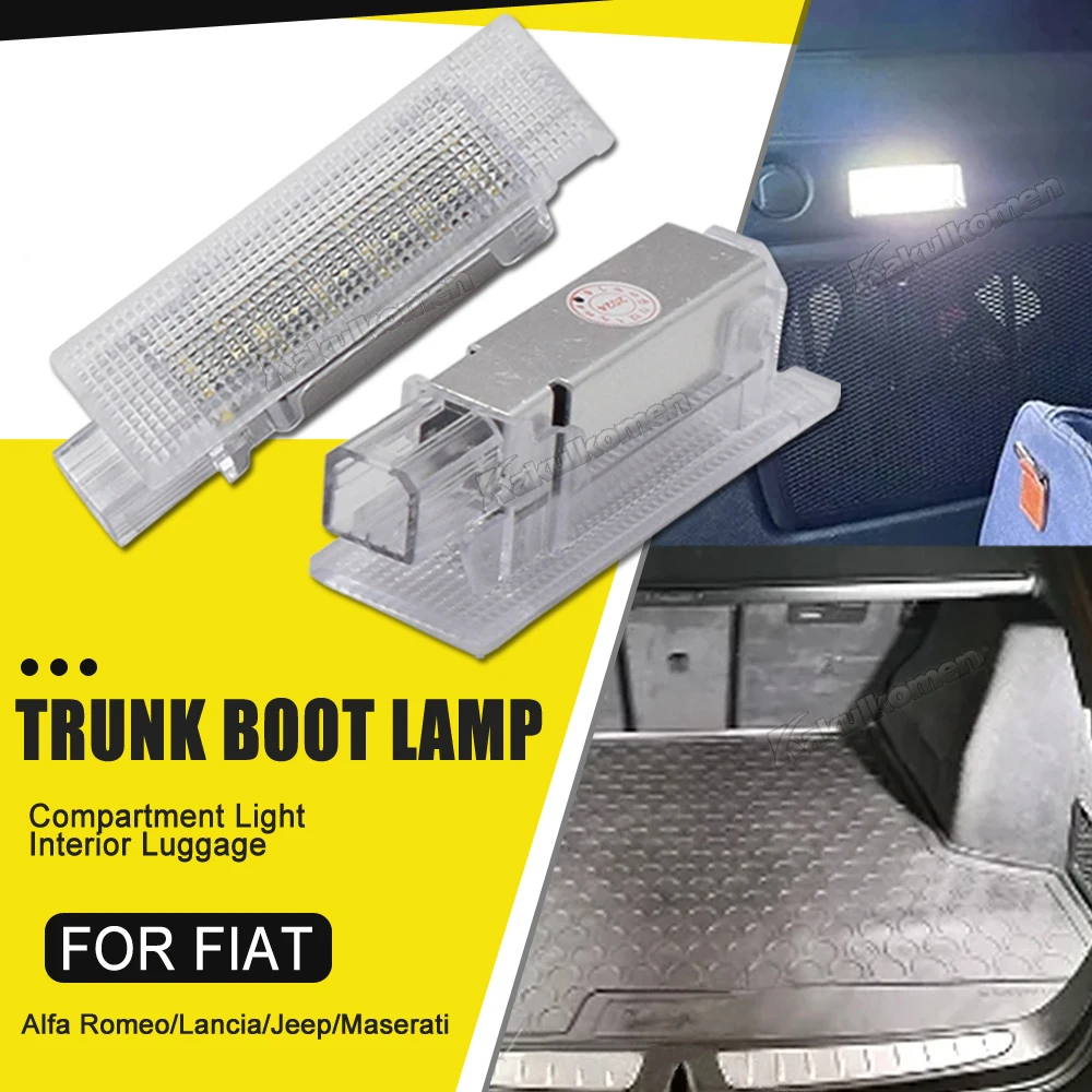 For Fiat 500 500X 500L Argo Panda Grande Punto EVO LED Trunk Boot Lamps For Jeep Renegade Compartment Light Interior Lugga