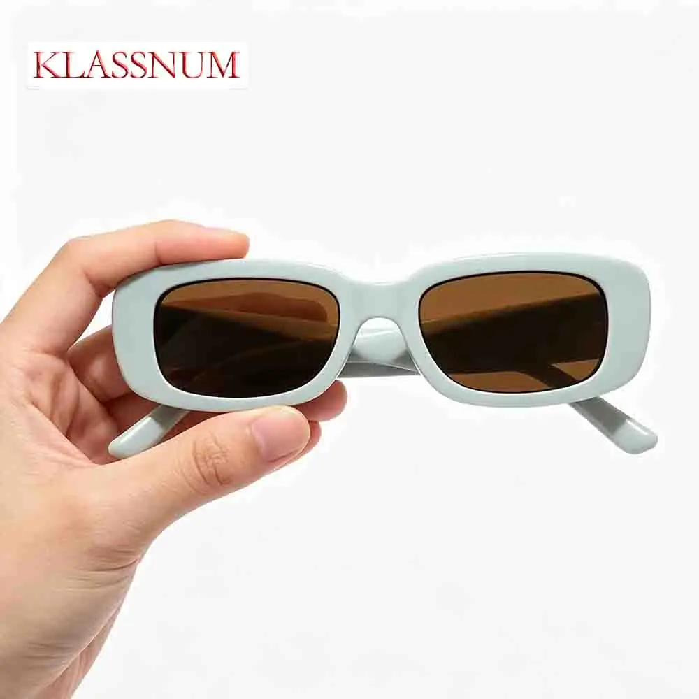 KLASSNUM Children Fashion Candy Color Baby UV400 Shades Small Rectangular Frame Sunglasses Summer Outdoor Travel Beach Glasses