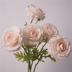 4Pcs Hand Feel Moisturizing Dew Lotus Artificial Real Touch Flowers Bridal Bouquet Wedding Decor Party Home Decoration Floral