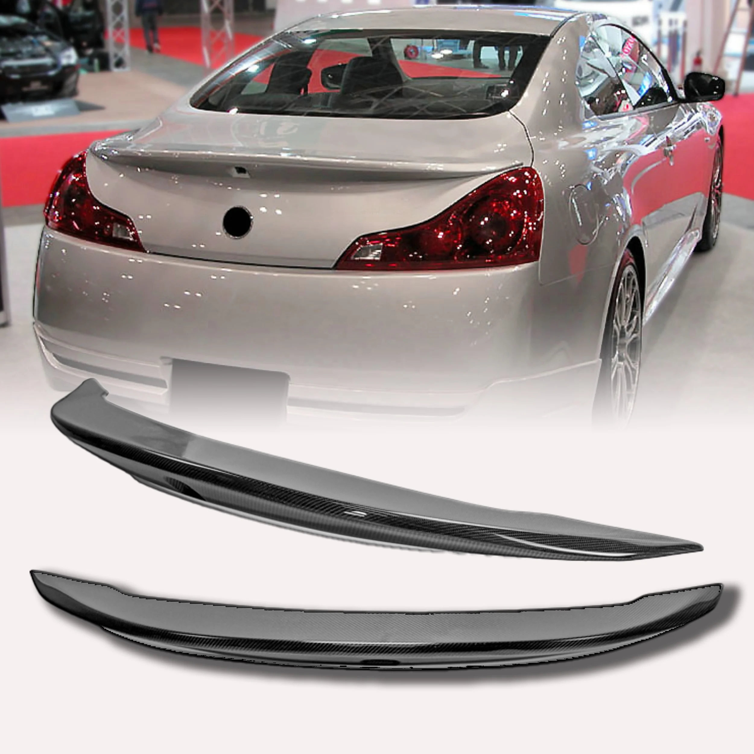 

Подходит для заднего спойлера INFINITI G37 CPV36 Coupe IMP