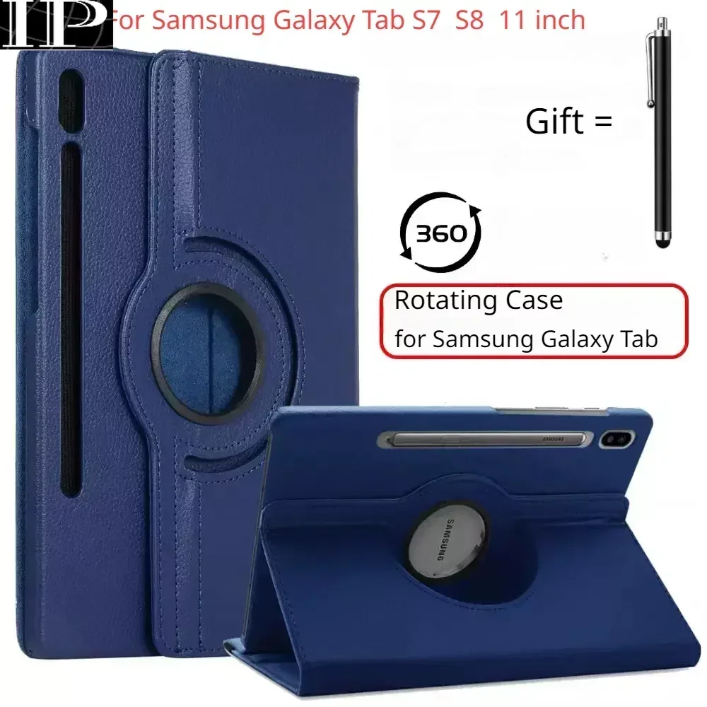 

360 Rotating Case for Samsung Galaxy Tab S7 S8 11 S9 T870 X710 Tablet Cover Galaxy Tab S5e A8 10.5 X200 A7 Lite 8.7 S6 10.4 Case