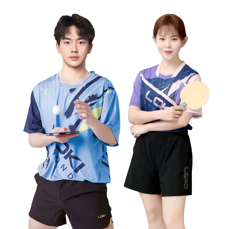 LOKI Unisex Table Tennis Sport T-Shirt Men Women Zero Restriction