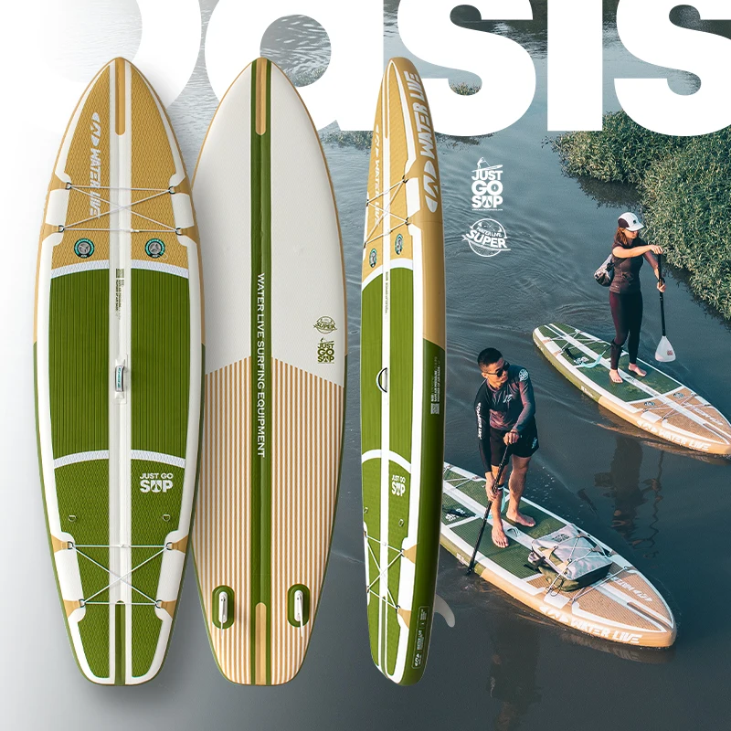 

WATER LIVE Oasis Series 10'5 дюймов Sup Board с двойной подушкой безопасности, дизайн надувной доски для серфинга для взрослых, стоячий стиль, противоскользящая доска Sup