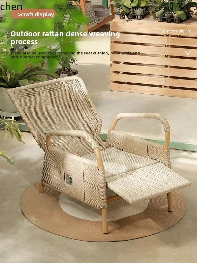 

balcony leisure table and chair lunch break recliner combination sofa courtyard garden outdoor table and chair