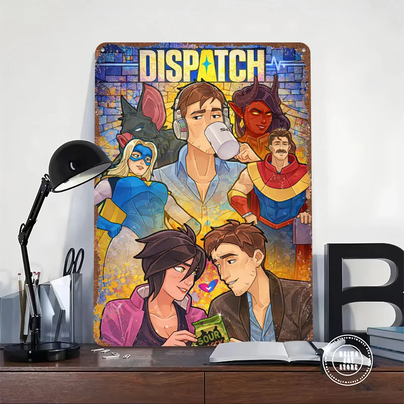 Dispatch Comic Cover Art Poster Retro 3D Printed Metal Signs Customized Wall Hanging Gift for Decoration At Home Wand Deko Decor