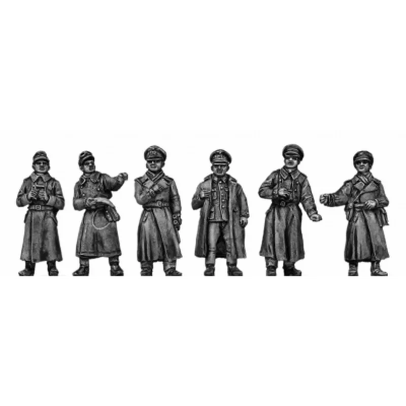 1/72 Scale Die-Cast Resin Figure Model   Officials-Great Coat 6-Person Unassembled Unpainted Free Shipping