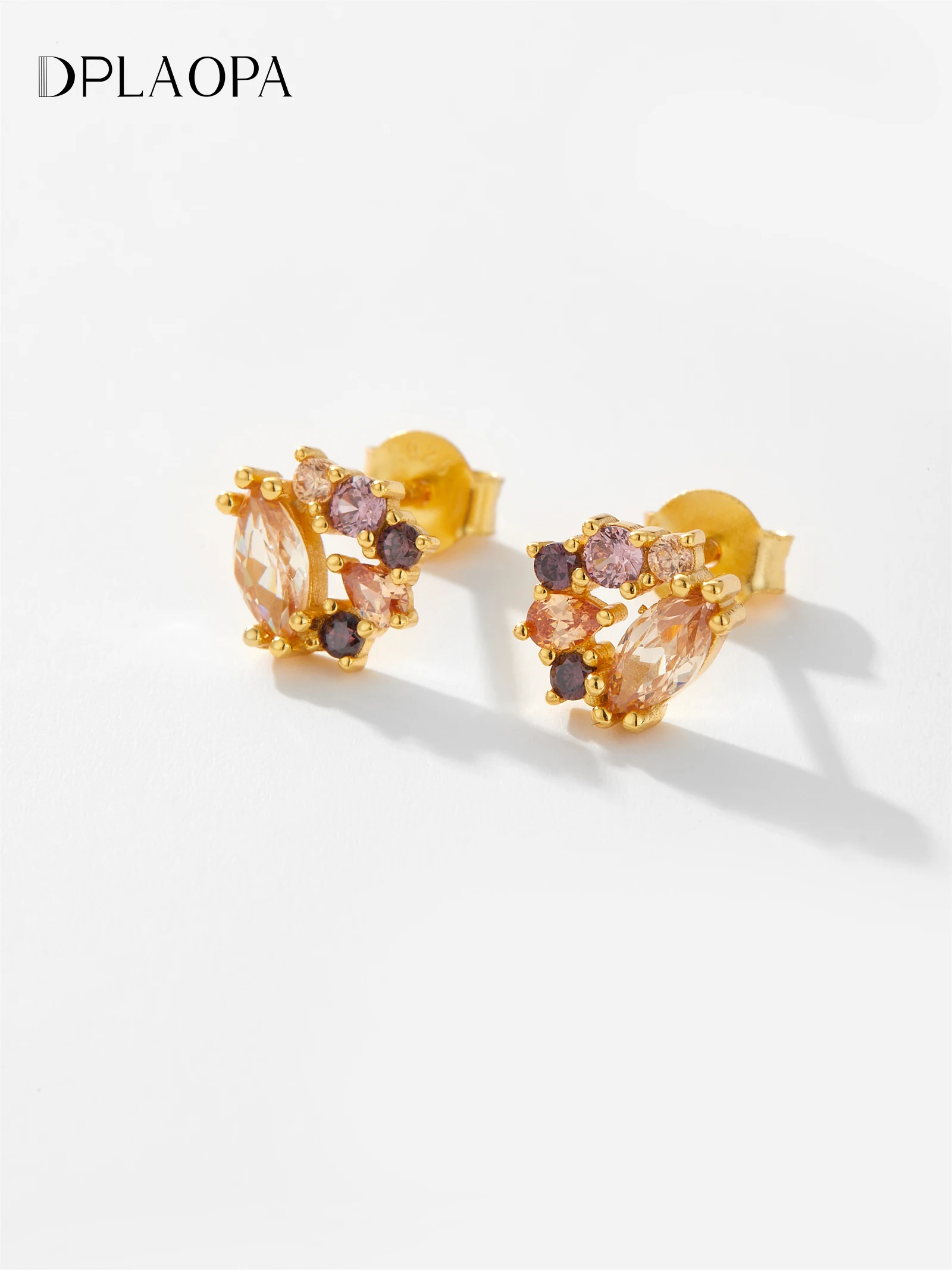 

Серьги-гвоздики DPLAOPA из стерлингового серебра 925 пробы с цирконом, новинка 2024, изысканные роскошные классические новые украшения для женщин