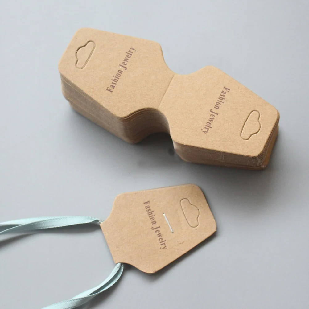 

100 Pcs Kraft Paper Packaging Tags Name Price Labels Wedding Favor Party Gift Accessories