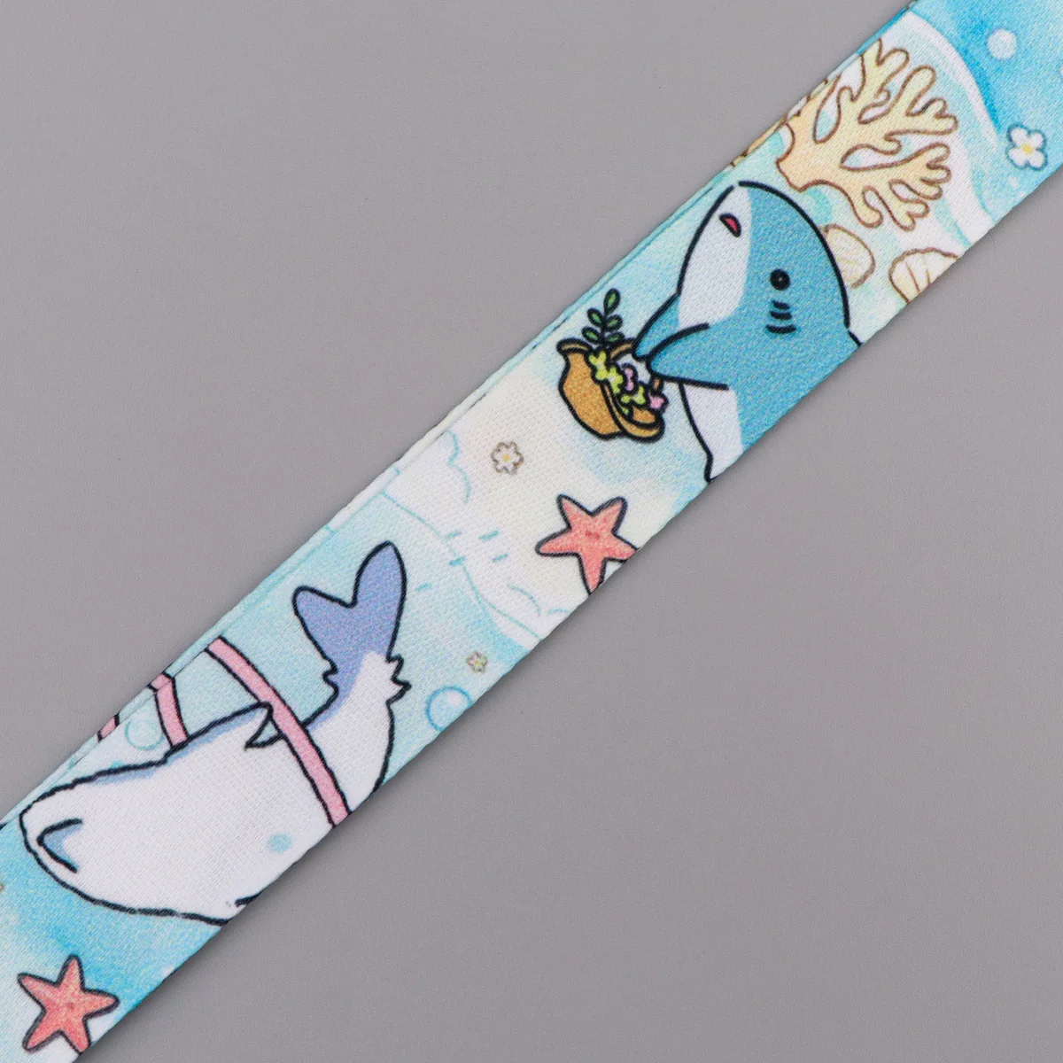 Blue Cute Cartoon Animal Lanyard Neck Strap Keychain Card Cover Badge Holder Mobile Phone Hang Rope Keyring Accessories Gifts