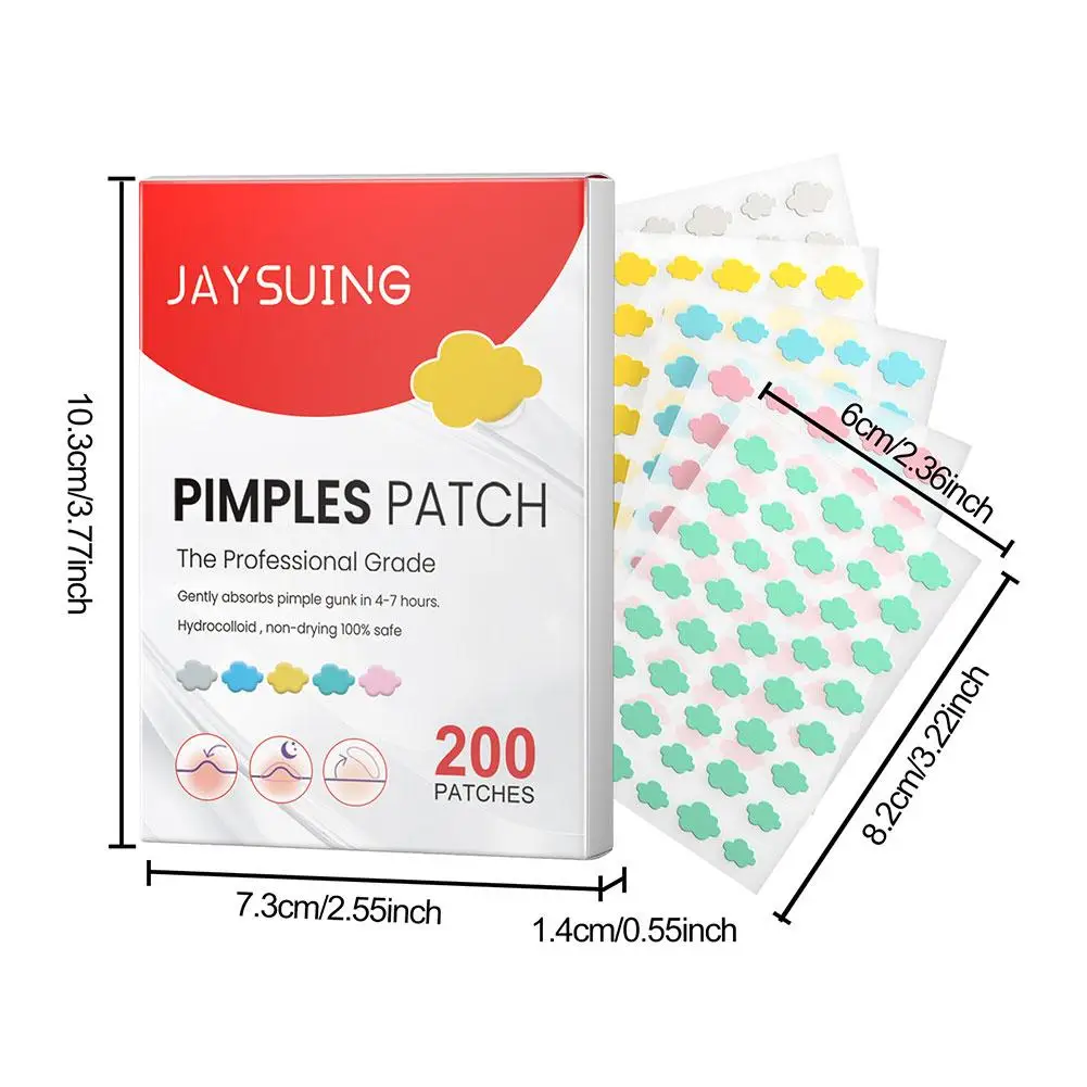 200 TEILE/SATZ Bunte Stern Herzförmige Akne Pickel Patches Behandlung Aufkleber Unsichtbare Akne Abdeckung Entfernung Pickel Patch Hautpflege