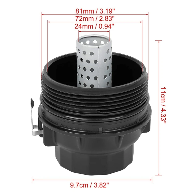 Oil Filter Cap Cover 15650-38020 Replacement for Toyota 4Runner FJ Tundra- for Lexus LS460 Car