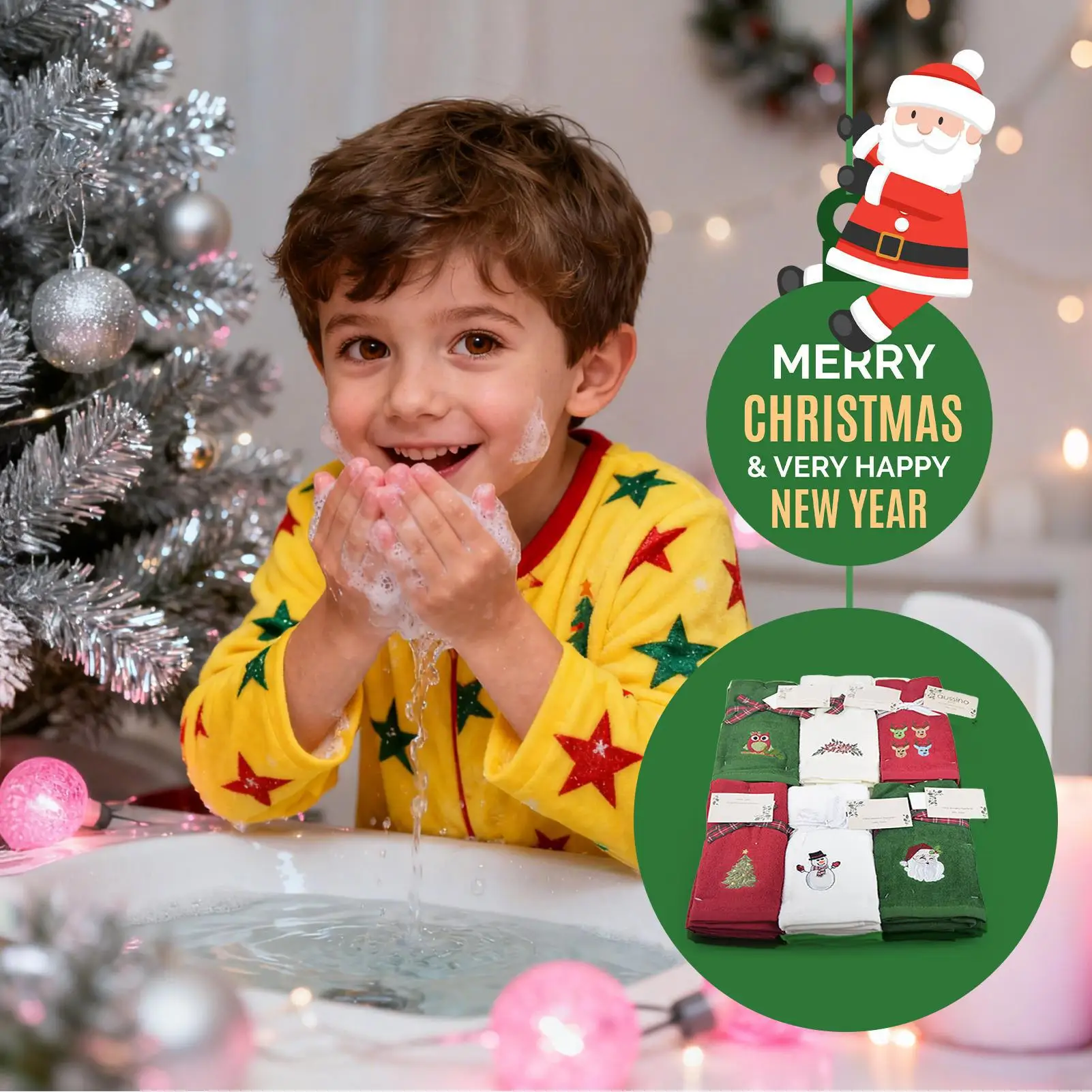 Christmas Hand Towels 3 Pieces Skin Friendly Cotton Handkerchief Winter Snowman Hand Towel For Beach Trips Hiking Gardening