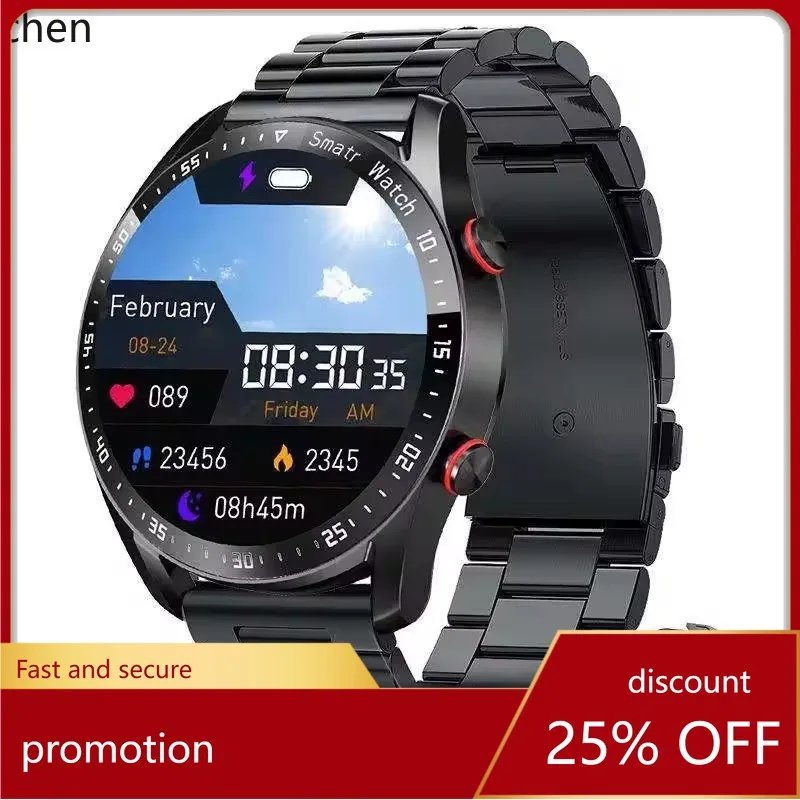 YFY round touchscreen smartwatch, compatible with daily wear and multi-function