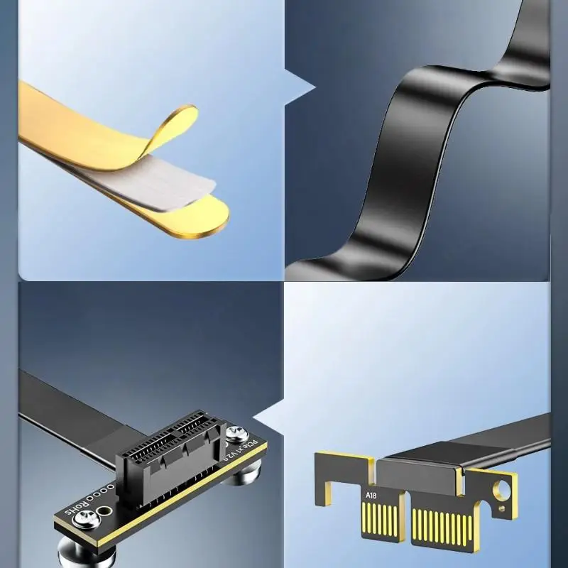 M.2 NVMe to PCIe Riser Card - Right-Angle Extension for Desktop PCs, Plug and Play