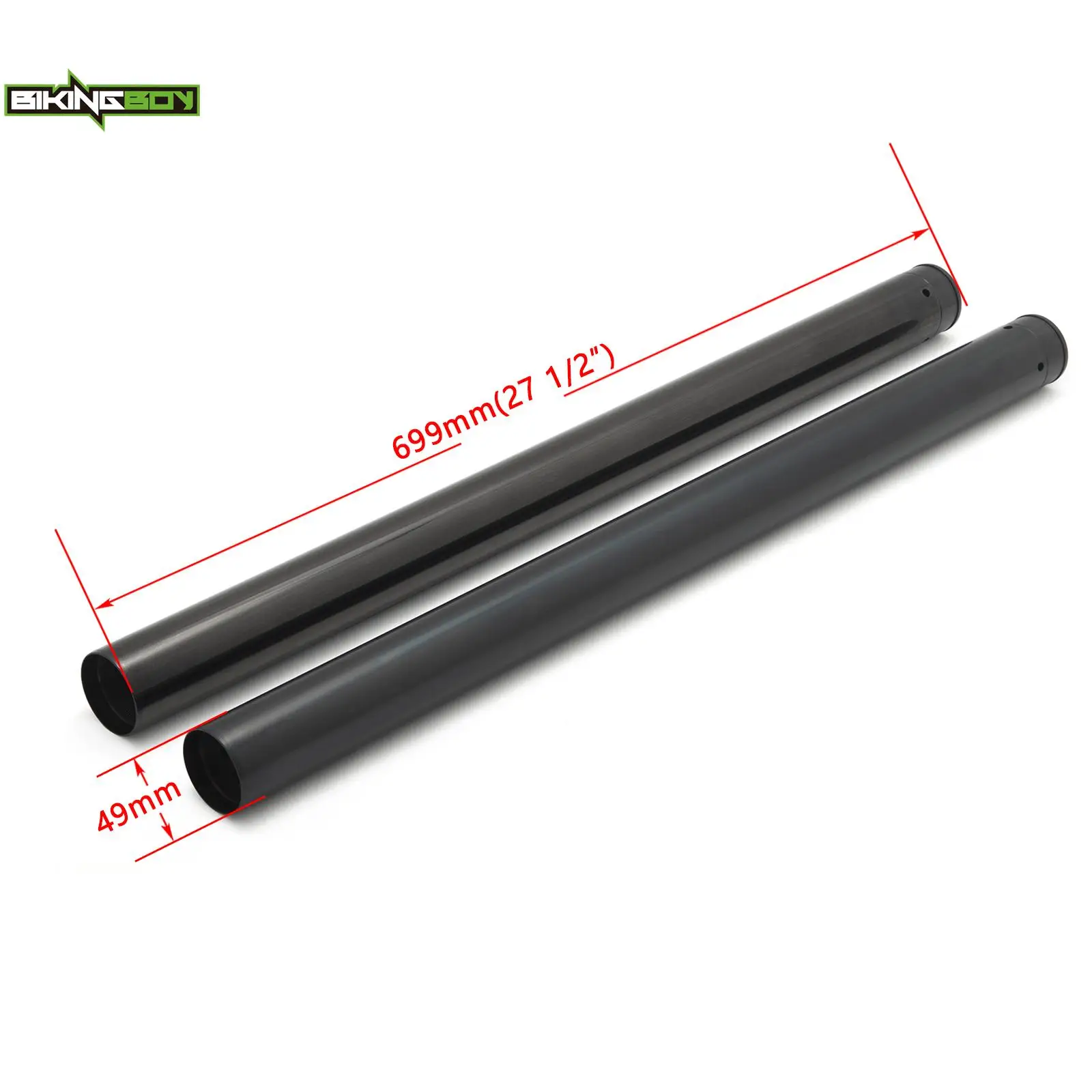 For Street Bob FXDB 06-17 Low Rider FXDL Wide Glide FXDWG Fat Bob FXDF Super Glide FXDC 06-14 49mm 25 1/2'' Fork Tube 27 1/2''