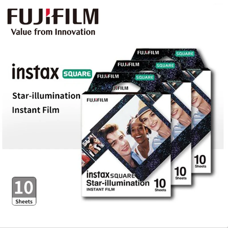 10-50 Sheets Fujifilm Instax Square Star-Illumination Instax Film Photo Paper For Fujifilm Square SQ40 SQ10 SQ6 SQ20 Film Paper