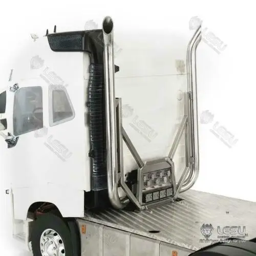 ท่อไอเสียโลหะเลซูสำหรับ 1/14 DIY ทามิย่าอาร์ซีรถแทรกเตอร์รถบรรทุกรุ่น TH16518