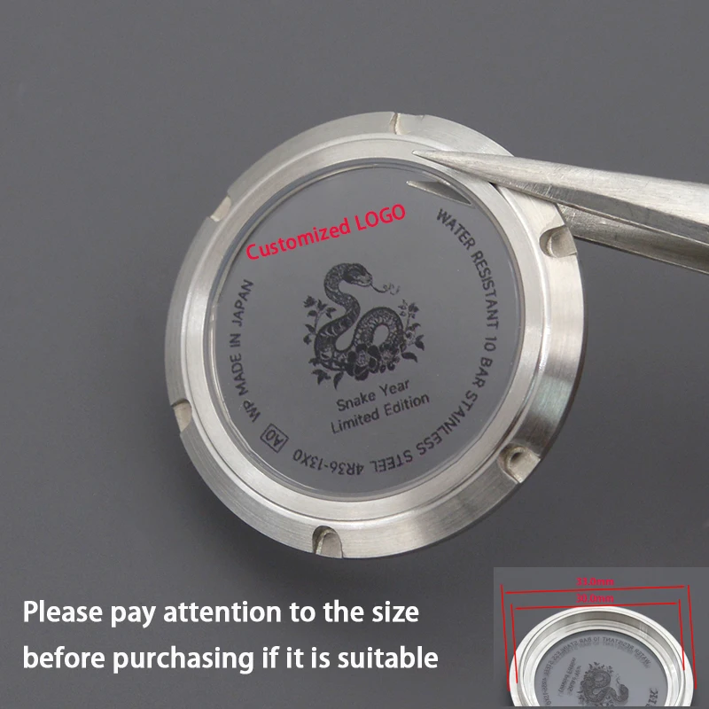 Mod Watch Back Cover Customized Product Customer Logo OEM ODM Fit Seiko NH35 NH36 Movement