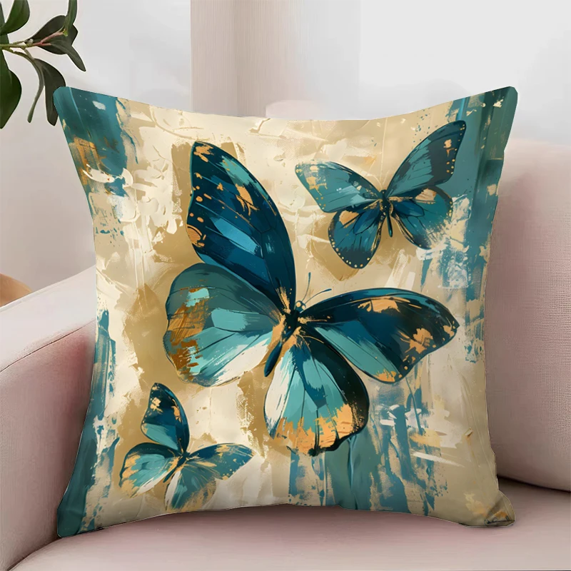 

Nordic Style Butterflies Print Pattern Cushion Cover 45x45 Cushions Covers Pillow Cases Decorative Pillowcases for Pillows 50x50