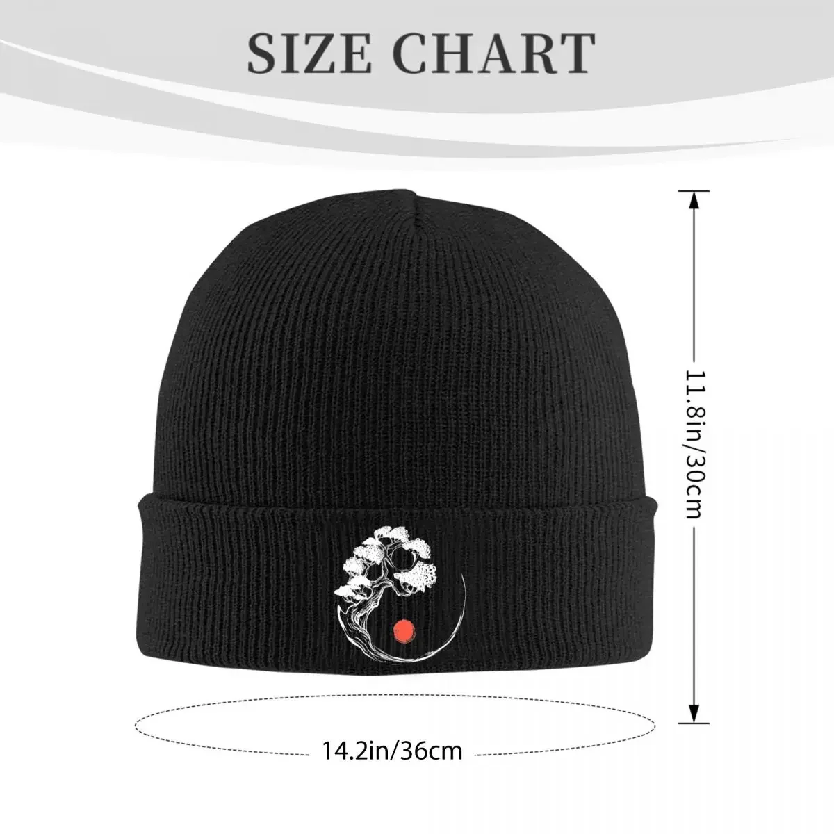 Bonsai Tree Yin Yang Namaste Knitted Caps Women Men Skullies Beanies Winter Hats Acrylic Yoga & Meditation Lifestyle Hip Hop Cap