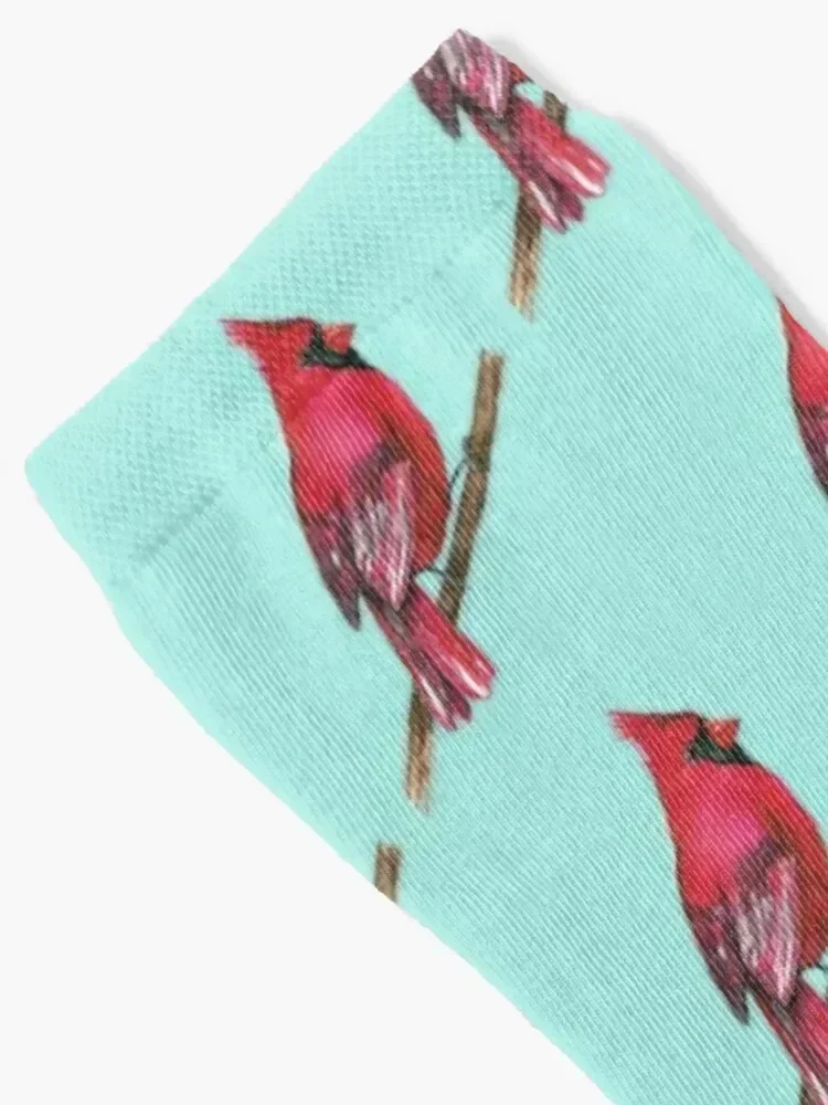 A Northern cardinal watercolor Socks Novelties golf Wholesale hiphop Women's Socks Men's