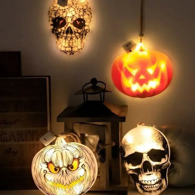 2023 New Halloween Party LED Halloween decorative lights Ghost Festival String Lights Pumpkin Ghost Skull Eyeball