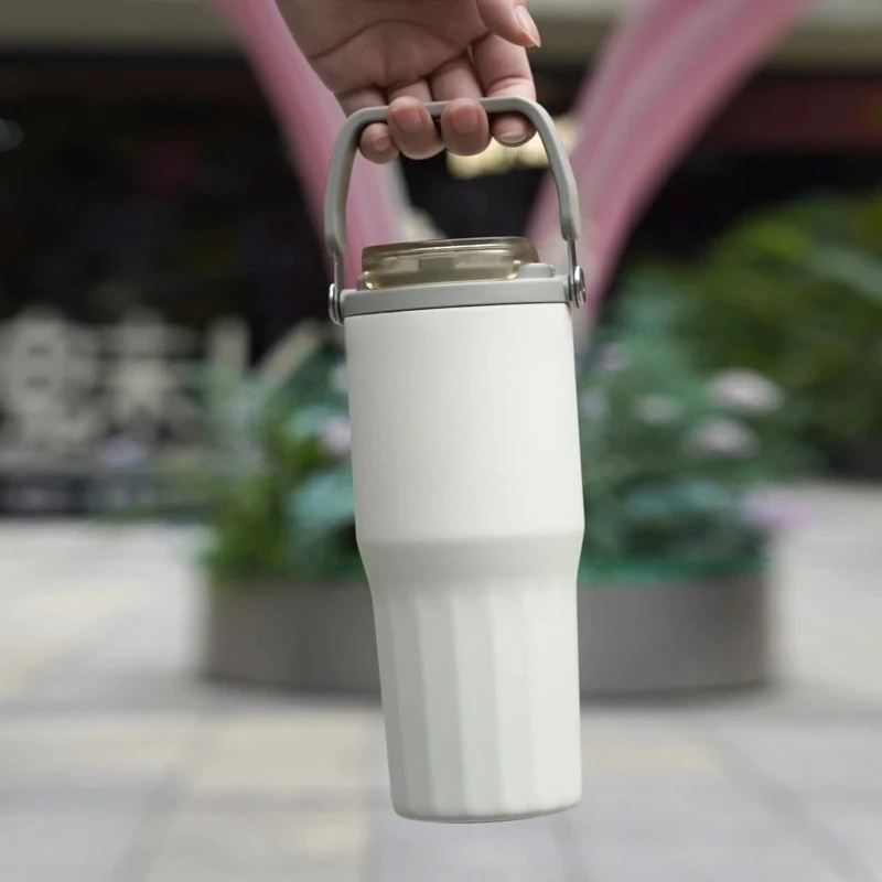

Thermos cup large-capacity carrying pot, men's and women's stainless steel ceramic liner outdoor portable water cup