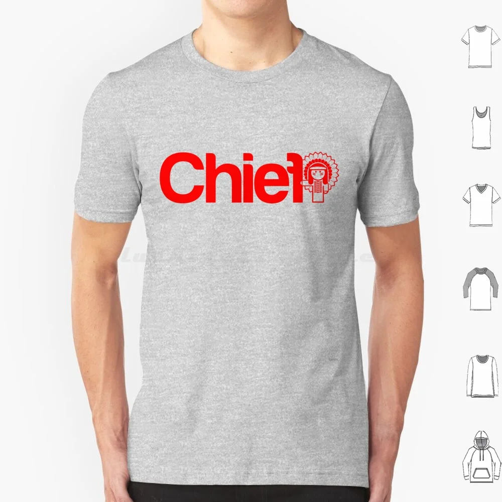 Project Chief | Red T Shirt 6Xl Cotton Cool Tee Chief Feather Manager Strong Brave Headdress