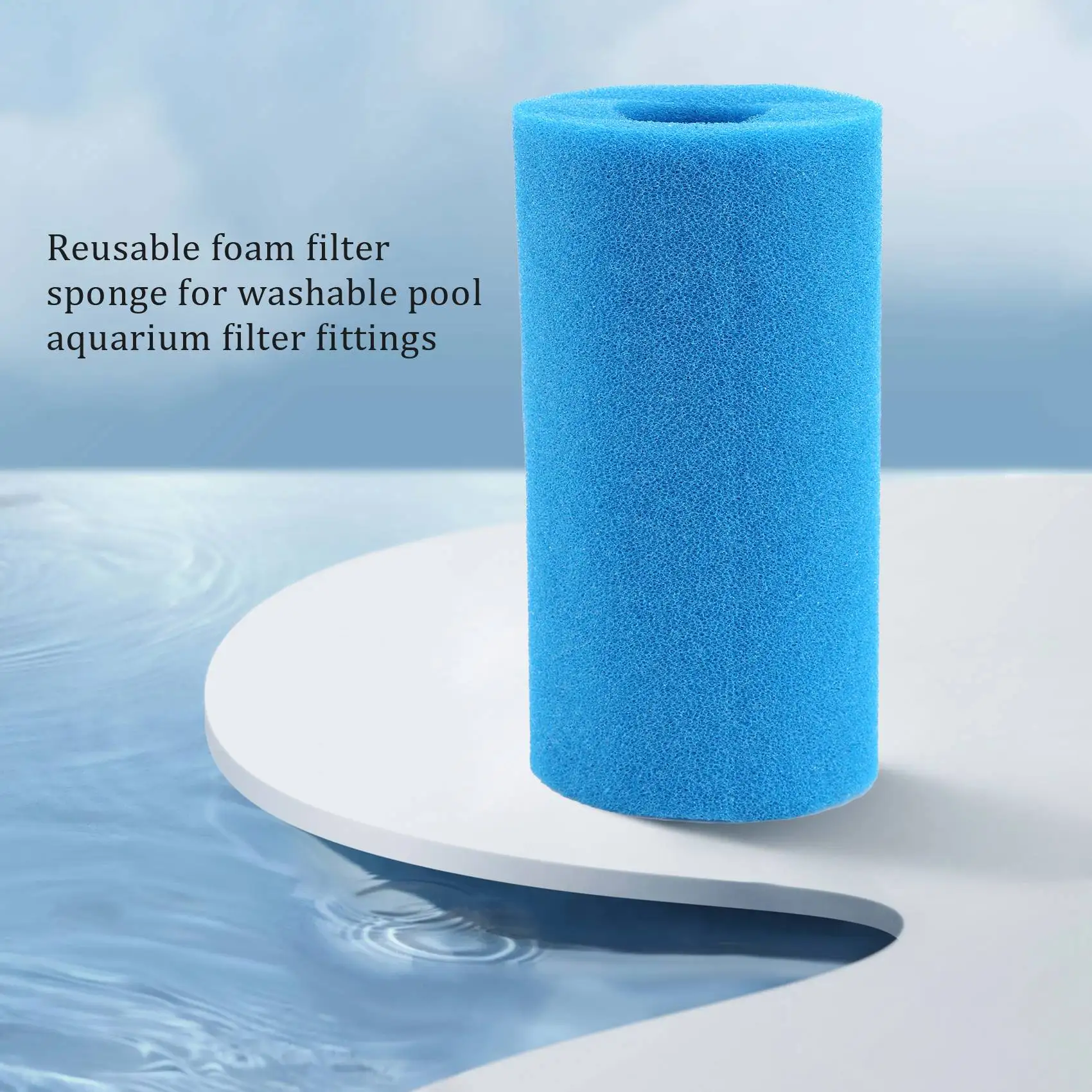 

6 Pcs Foam Filter Sponge for Intex Type A Reusable Washable Swimming Pool Aquarium Filter Accessories