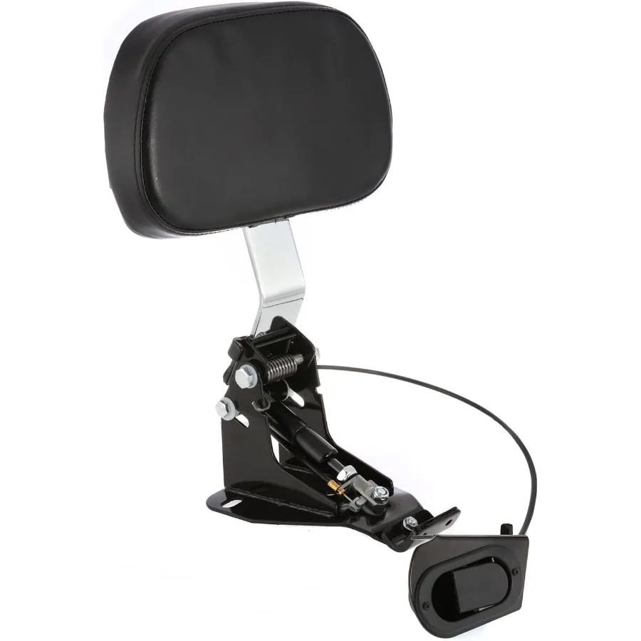 

Adjustable Motorcycle Backrest for Driver and Rider with Chrome Mount Kit Designed for Harley Touring Electra Glide Road Glide
