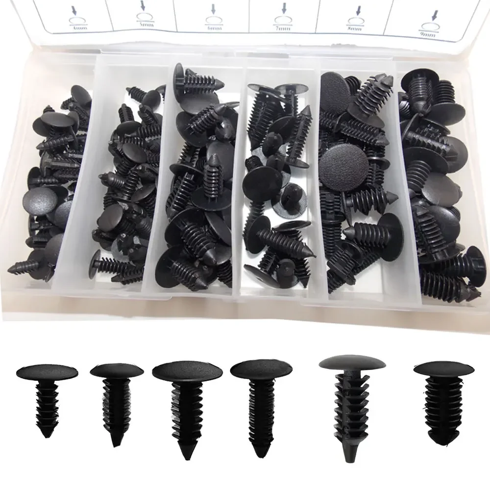 

140Pcs Car 4mm 5mm 6mm 7mm 8mm 9mm Boxed Universal Plastic Clip Bumper Clip Door Lining Board Ceiling Rivet Foreign Trade Clip