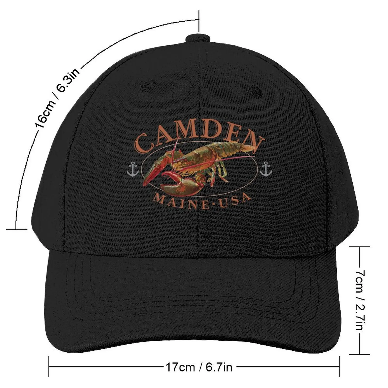 Camden Maine Baseball Cap Golf Hat Anime Hood Hats Man Women's