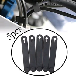 5pcs/1set Universal 9cm Motorcycle Black Rubber Bands Frame Securing Cable Ties Wiring Harness Cables Motobike Accessories