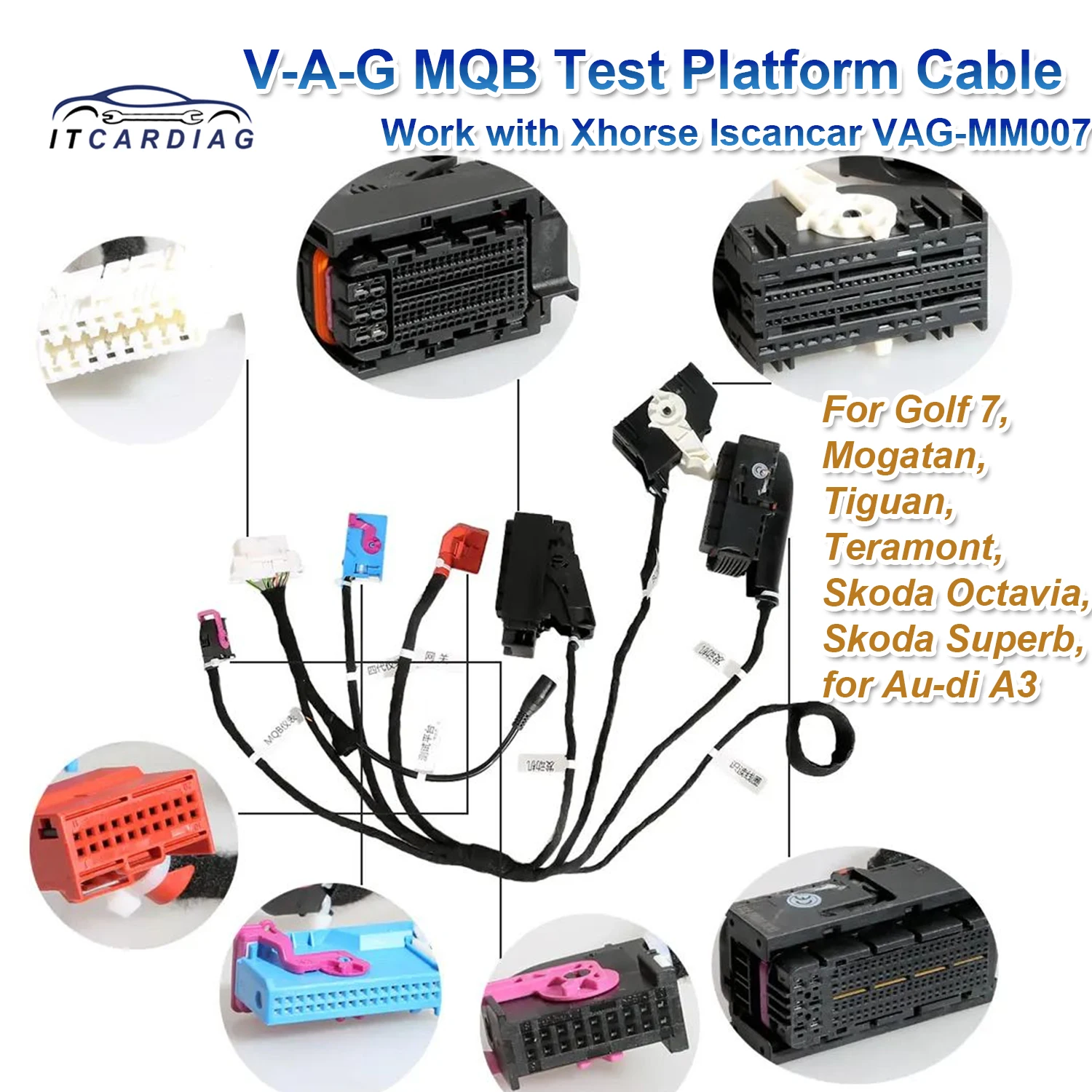 For VAG MQB Test Platform Cable Car Key Programming Cables Work with VAG MM007 Scanner for vag Cluster Dashboard Cable Kit